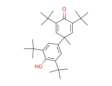 Molecular Structure of 14387-13-4 (2,6-Di-tert-butyl-4-(3,5-di-tert-butyl-4-hydroxyphenyl)-4-methyl-2,5-cyclohexadien-1-one)