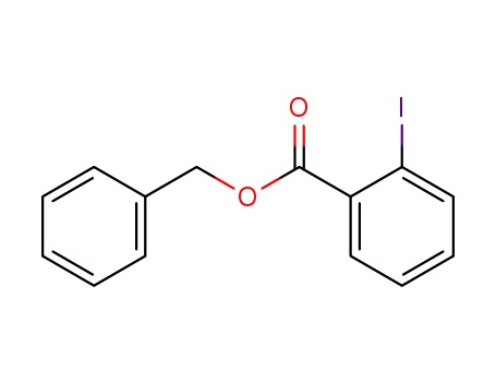 Molecular Structure of 67460-10-0 (Benzoic acid, 2-iodo-, phenylmethyl ester)