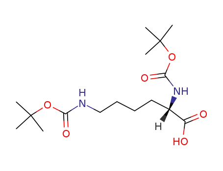 Molecular Structure of 2483-46-7 ((S)-2,6-Bis-tert-butoxycarbonylaminohexanoic acid)