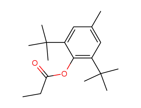 Molecular Structure of 72959-50-3 (Phenol, 2,6-bis(1,1-dimethylethyl)-4-methyl-, propanoate)