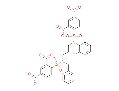 N-benzyl-N-(3-(N-(2-fluorophenyl)-2,4-dinitrophenylsulfonamido)propyl)-2,4-dinitrobenzenesulfonamide
