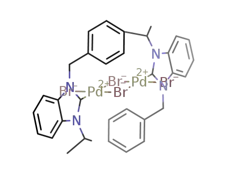 di-μ-bromo-bis(1-benzyl-3-isopropylbenzimidazolin-2-ylidene)dibromodipalladium(II)
