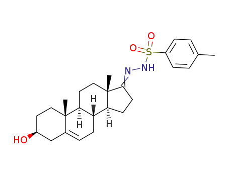 Molecular Structure of 34988-34-6 (N-[(3-hydroxy-10,13-dimethyl-1,2,3,4,7,8,9,11,12,14,15,16-dodecahydrocyclopenta[a]phenanthren-17-ylidene)amino]-4-methyl-benzenesulfonamide)