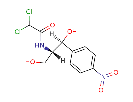 Molecular Structure of 134-90-7 ([S-(R*,R*)]-2,2-dichloro-N-[2-hydroxy-1-(hydroxymethyl)-2-(4-nitrophenyl)ethyl]acetamide)