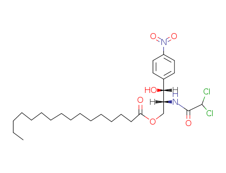 Hexadecanoic acid,(2R,3R)-2-[(2,2-dichloroacetyl)amino]-3-hydroxy-3-(4-nitrophenyl)propyl ester(530-43-8)