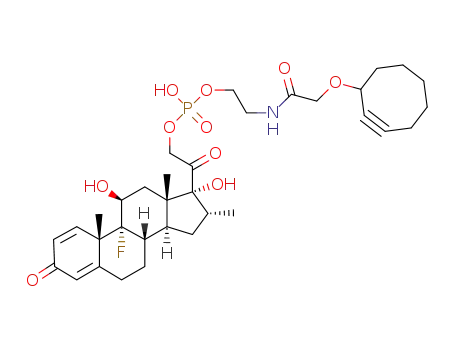 2-(2-(cyclooct-2-yn-1-yloxy)acetamido)ethyl (2-((8S,9R,10S,11S,13S,14S,16R,17R)-9-Fluoro-11,17-dihydroxy-10,13,16-trimethyl-3-oxo-6,7,8,9,10,11,12,13,14,15,16,17-dodecahydro-3H-cyclopenta[a]phenanthren-17-yl)-2-oxoethyl) hydrogen phosphate