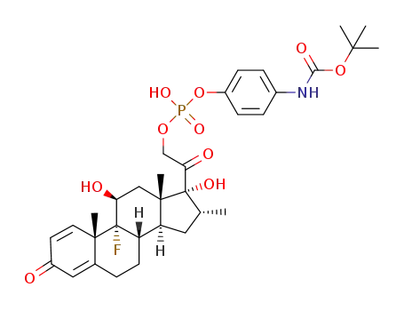 tert-butyl (4-(((2-((8S,9R,10S,11S,13S,14S,16R,17R)-9-fluoro-11,17-dihydroxy-10,13,16-trimethyl-3-oxo-6,7,8,9,10,11,12,13,14,15,16,17-dodecahydro-3H-cyclopenta[a]phenanthren-17-yl)-2-oxoethoxy)(hydroxy)phosphoryl)oxy)phenyl)carbamate