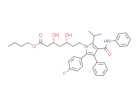 butyl (3R,5R)-7-(2-(4-fluorophenyl)-5-isopropyl-3-phenyl-4-(phenylcarbamoyl)-1H-pyrrol-1-yl)-3,5-dihydroxyheptanoate