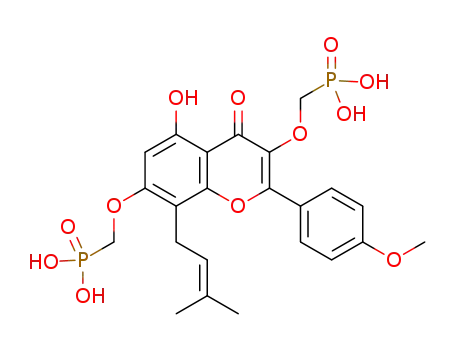 (((5-hydroxy-2-(4-methoxyphenyl)-8-(3-methylbut-2-ene-1-yl)-4-oxo-4H-chromene-3,7-diyl)bis(oxy))bis(methylene))bisphosphonic acid