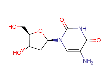 Molecular Structure of 5536-30-1 (5-AMINO-2'-DEOXYURIDINE FREE BASE)