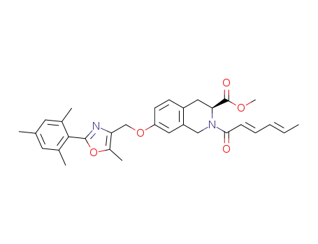 methyl (S)-7-[2-(2,4,6-trimethylphenyl)-5-methyloxazol-4-ylmethoxy]-2-[(2E,4E)-hexadienoyl]-1,2,3,4-tetrahydroisoquinoline-3-carboxylate