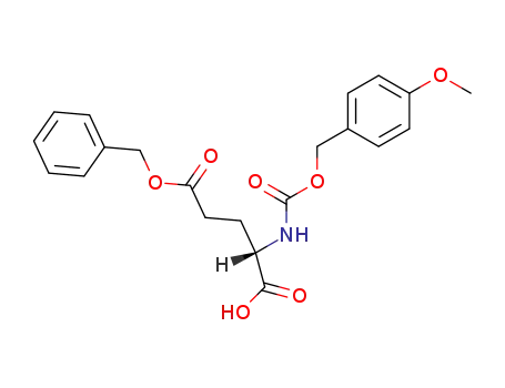 Molecular Structure of 23506-06-1 (L-Glutamic acid, N-[[(4-methoxyphenyl)methoxy]carbonyl]-,
5-(phenylmethyl) ester)