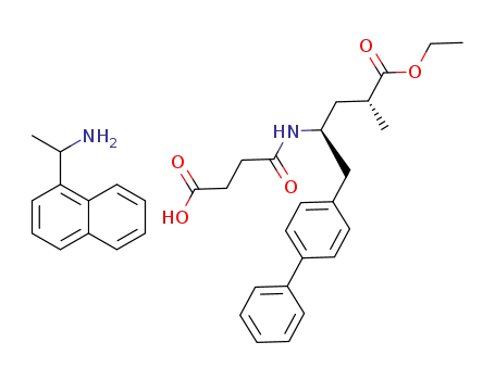 (2R,4S)-5-biphenyl-4-yl-4-(3-carboxypropionylamino)-2-methylpentanoic acid ethyl ester 1-(naphthalen-1-yl)ethan-1-amine salt