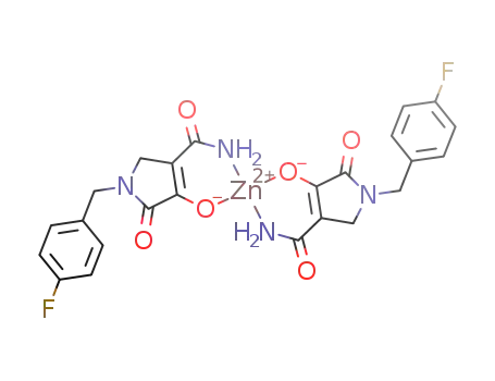 bis{3-carbamoyl-1-(4-fluorobenzyl)-2,5-dihydro-5-oxo-1H-pyrrol-4-olato}zinc(II)