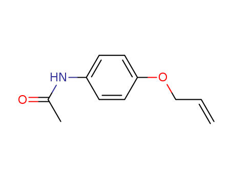 6622-73-7,4-ALLYLOXYACETANILIDE,Acetamide,N-[4-(2-propenyloxy)phenyl]- (9CI);Acetanilide, 4'-(allyloxy)- (6CI,7CI,8CI);4-Acetamido-1-allyloxybenzene;4-Acetamidophenyl allyl ether;4-Allyloxyacetanilide;4'-(Allyloxy)acetanilide;Allyl p-(acetylamino)phenylether;N-[4-(2-Propenyloxy)phenyl]acetamide;NSC 55077;