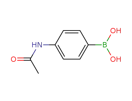 Molecular Structure of 101251-09-6 (4-Acetamidophenylboronic acid)