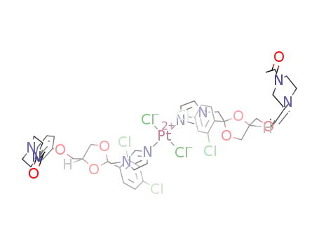 trans-Pt(cis-1-acetyl-4-[4-[[2-(2,4-dichlorophenyl)-2-(1H-imidazol-1-ylmethyl)-1,3-dioxolan-4-yl]methoxy]phenyl]piperazine)2Cl2