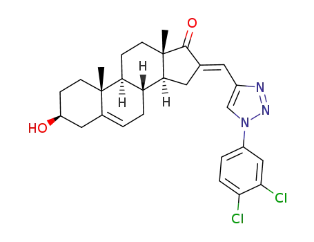 (E)-16-((1-(3,4-dichlorophenyl)-1H-1,2,3-triazol-4-yl)methylene)-3-hydroxy-10,13-dimethyl-1,3,4,7,8,9,10,11,12,13,15,16-dodecahydro-2H-cyclopenta[a]phenanthren-17(14H)-one