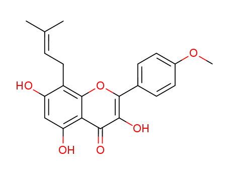 118525-40-9,Icaritin,4H-1-Benzopyran-4-one,3,5,7-trihydroxy-2-(4-methoxyphenyl)-8-(3-methyl-2-butenyl)- (9CI);