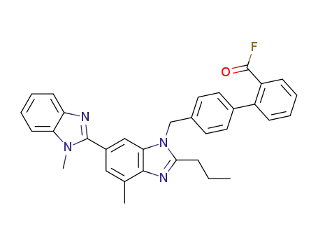 4'-((1,7'-dimethyl-2'-propyl-1H,3'H-[2,5'-bibenzo[d]imidazol]-3'-yl)methyl)[1,1'-biphenyl]-2-carbonyl fluoride