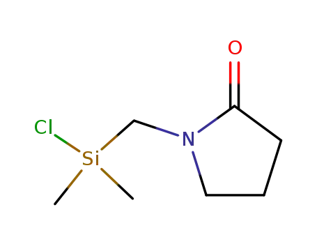 Molecular Structure of 76128-61-5 (2-Pyrrolidinone, 1-[(chlorodimethylsilyl)methyl]-)