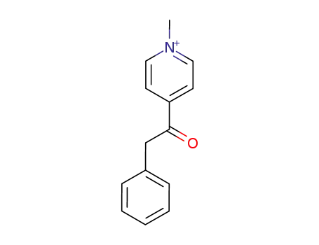 1-methyl-4-(phenylacetyl)pyridinium cation