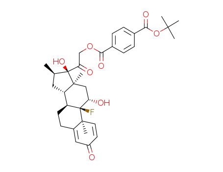 tert-butyl (2-((8S,9R,10S,11S,13S,14S,16R,17R)-9-fluoro-11,17-dihydroxy-10,13,16-trimethyl-3-oxo-6,7,8,9,10,11,12,13,14,15,16,17-dodecahydro-3H-cyclopenta[a]phenanthren-17-yl)-2-oxoethyl) terephthalate