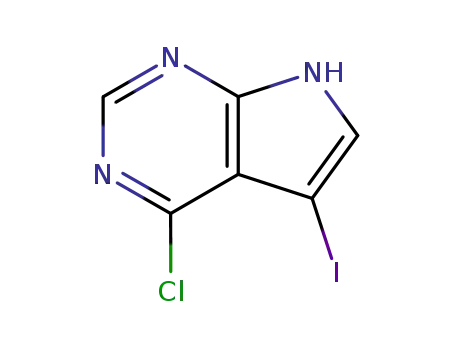 Molecular Structure of 123148-78-7 (4-Chloro-5-iodo-7H-pyrrol[2,3-d]pyrimidine)