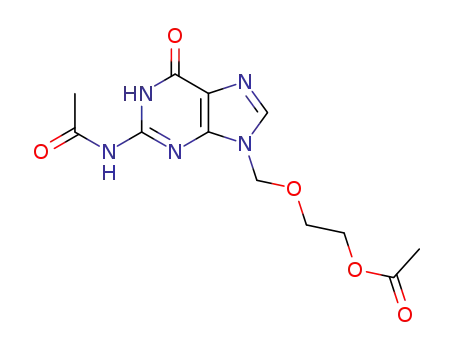 Molecular Structure of 75128-73-3 (9-[(2-Acetoxyethoxy)methyl]-N2-acetylguanine)