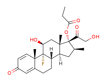 Pregna-1,4-diene-3,20-dione,9-fluoro-11,21-dihydroxy-16-methyl-17-(1-oxopropoxy)-, (11b,16b)-(5534-13-4)