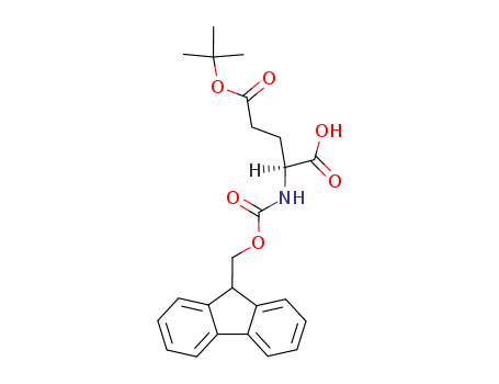 71989-18-9,Fmoc-L-glutamic acid 5-tert-butyl ester,(2S)-5-tert-Butoxy-2-[[[(9H-fluoren-9-yl)methoxy]carbonyl]amino]-5-oxopentanoicacid;N-(9-Fluorenylmethoxycarbonyl)-L-glutamic acid g-tert-butylester;N-(9-Fluorenylmethoxycarbonyl)glutamic acid g-tert-butyl ester;Fmoc-Glu(OtBu)-OH;