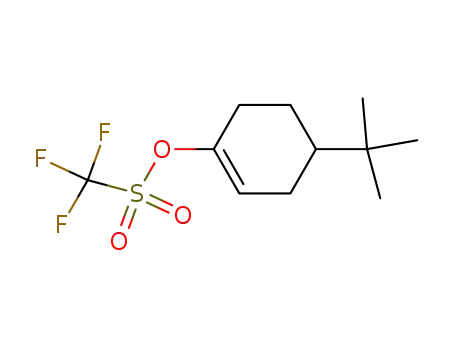 Molecular Structure of 77412-96-5 (Methanesulfonic acid, trifluoro-, 4-(1,1-dimethylethyl)-1-cyclohexen-1-ylester)
