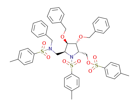 (2S,3R,4R,5S)-2-[N-benzyl-N-(p-toluenesulfonyl)]aminomethyl 3,4-dibenzyloxy-5-(p-toluenesulfonyl)methyl-1-N-(p-toluenesulfonyl)pyrrolidine