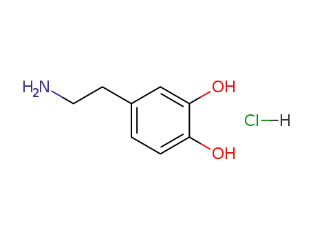 Molecular Structure of 62-31-7 (3-Hydroxytyramine hydrochloride)
