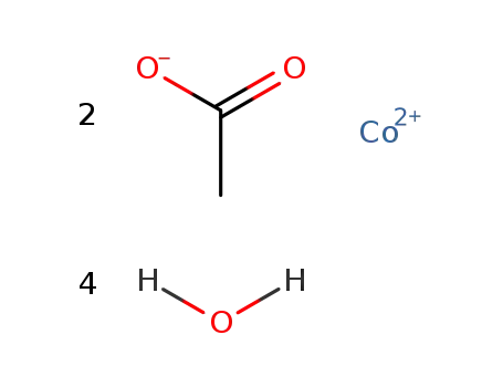 Molecular Structure of 6147-53-1 (Cobalt(II) acetate tetrahydrate)