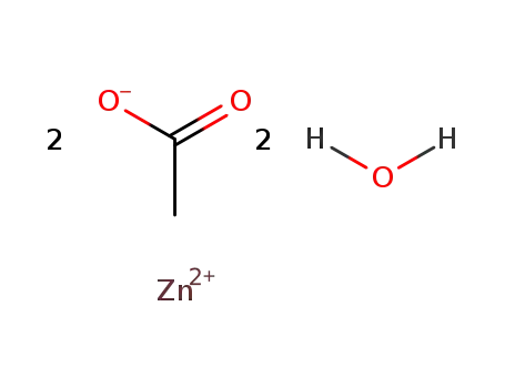Molecular Structure of 5970-45-6 (Acetic acid, zinc salt,hydrate (2:1:2))