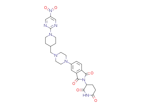 2-(2,6-dioxopiperidin-3-yl)-5-(4-((1-(5-nitropyrimidin-2-yl)piperidin-4-yl)methyl)piperazin-1-yl)isoindoline-1,3-dione