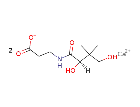 Molecular Structure of 137-08-6 (D-(+)-Pantothenic acid calcium salt)