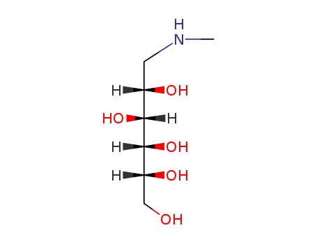 6284-40-8,Meglumine,Glucitol,1-deoxy-1-(methylamino)-, D- (8CI);Sorbitol, 1-deoxy-1-methylamino- (6CI);1-Deoxy-1-(methylamino)-D-glucitol;D-(-)-N-Methylglucamine;Meglumin;Meglumine;Methylglucamin;Methylglucamine;N-Methyl-D(-)-glucamine;N-Methylglucamine;N-Methylsorbitylamine;NSC 52907;NSC 7391;