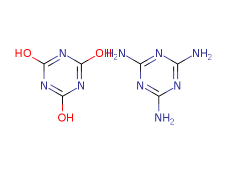 37640-57-6,Melamine cyanurate,1,3,5-Triazine-2,4,6(1H,3H,5H)-trione, compd. with 1,3,5-triazine-2,4,6-triamine (1:1);1,3,5-Triazine-2,4,6(1H,3H,5H)-trione, compound with 1,3,5-triazine-2,4,6-triamine (1:1);s-Triazine, 2,4,6-triamino-, compd. with s-triazine-triol;Melamine isocyanurate ; Melamine-cyanuric acid compd.;Melaminkyanurat;