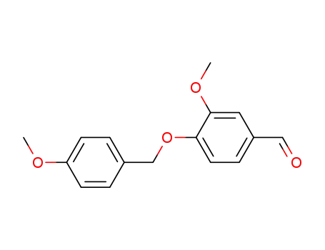 Molecular Structure of 129047-38-7 (3-METHOXY-4-[(4-METHOXYBENZYL)OXY]BENZENECARBALDEHYDE)