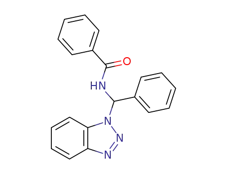 Molecular Structure of 117067-48-8 (N-(1 H-BENZOTRIAZOL-1-YLPHENYLMETHYL)BENZAMIDE)