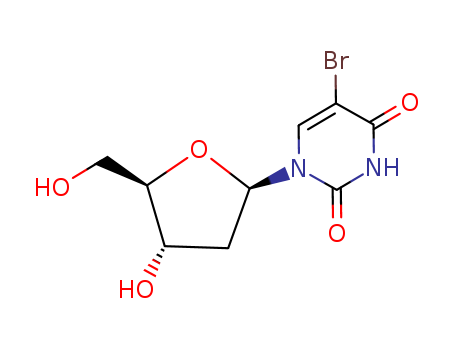 59-14-3,Broxuridine,(+)-5-Bromo-1-[(2R,4S,5R)-4-hydroxy-5-(hydroxymethyl)oxolan-2-yl]pyrimidine-2,4-dione;2'-Deoxy-5-bromouridine;5-Bromo-2'-desoxyuridine;5-Bromodeoxyuridine;5-Bromouracil deoxyriboside;5-Bromouracil-2-deoxyriboside;BRUDR;BUdR;Bromodeoxyuridine;NSC 38297;