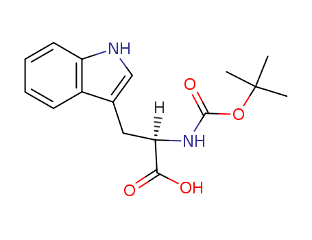 5241-64-5,N-[(tert-Butoxy)carbonyl]-D-tryptophan,Tryptophan, N-carboxy-, N-tert-butyl ester, D- (8CI);(R)-2-(((tert-Butoxy)carbonyl)amino)-3-(1H-indol-3-yl)propanoic acid;(R)-2-[(tert-Butoxycarbonyl)amino]-3-(1H-indol-3-yl)propionic acid;tert-Butoxycarbonyl-D-tryptophan;N-tert-Butyloxycarbonyl-D-tryptophan;N-BOC-D-tryptophan;Boc-D-Tryptophan;