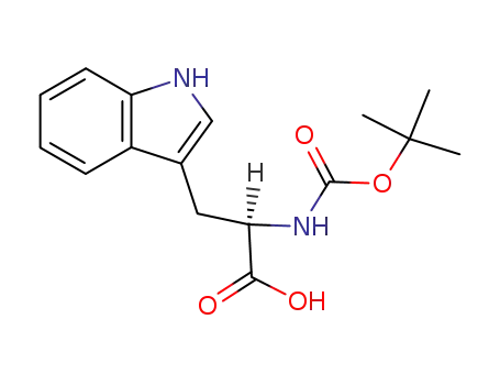 Molecular Structure of 5241-64-5 (N-[(tert-Butoxy)carbonyl]-D-tryptophan)