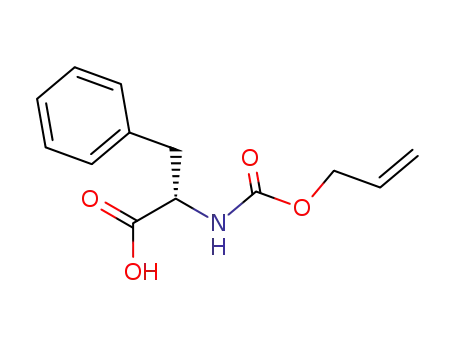 Molecular Structure of 90508-20-6 (L-Phenylalanine, N-[(2-propenyloxy)carbonyl]-)