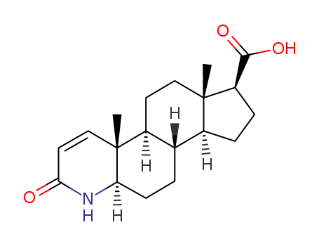 104239-97-6,4-Aza-5a-androstan-1-ene-3-one-17b-carboxylic acid,4-Azaandrost-1-ene-17-carboxylicacid, 3-oxo-, (5a,17b)-;1H-Indeno[5,4-f]quinoline-7-carboxylic acid,2,4a,4b,5,6,6a,7,8,9,9a,9b,10,11,11a-tetradecahydro-4a,6a-dimethyl-2-oxo-,[4aR-(4aa,4bb,6aa,7a,9ab,9ba,11ab)]-;