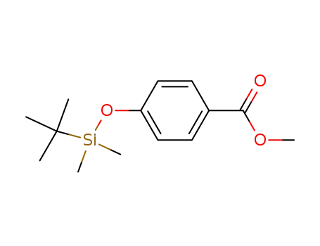 Molecular Structure of 133642-20-3 (Benzoic acid, 4-[[(1,1-dimethylethyl)dimethylsilyl]oxy]-, methyl ester)