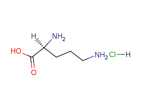 Molecular Structure of 3184-13-2 (L(+)-Ornithine hydrochloride)