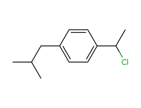 Molecular Structure of 62049-65-4 (1-(1-chloroethyl)-4-isobutylbenzene)